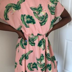 Tropical print summer dress